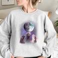 Rats Howling At The Moon Women's Oversized Sweatshirt | Cozy Nightwear Sport Grey