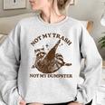 Sarcastic Raccoon Oversized Women's Sweatshirt | Humor for Casual Days Sport Grey