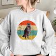 Save the Raccoon Retro Sunset Women's Oversized Sweatshirt Sport Grey