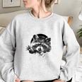 Save The Trash Pandas Raccoon Animal Lover Women's Oversized Sweatshirt Sport Grey