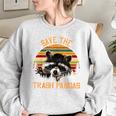 Save The Trash Pandas Raccoon Shirt Raccoon Animal T-Shirt Women's Oversized Sweatshirt Sport Grey