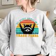 Trash Panda Raccoon Women's Oversized Sweatshirt | Fun Animal Theme Sport Grey