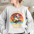 Vintage Raccoon Lover Sweatshirt - Women's Oversized Cozy Wear Sport Grey