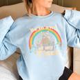 Autistic Raccoon Meme Women's Sweatshirt - Celebrate Neurodiversity Light Blue