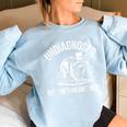 Cowboy Raccoon Oversized Women's Sweatshirt - Quirky Style Light Blue