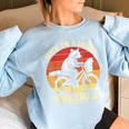 Get In Loser Raccoon Opossum Trash Panda Women's Oversized Sweatshirt Light Blue
