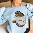 Raccoon Lover Oversized Women's Sweatshirt - Animal Fun Theme Light Blue