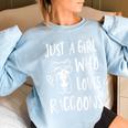 Raccoon Lover Oversized Women's Sweatshirt | Cute Animal Gift Light Blue