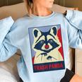 Raccoon Lover Women's Oversized Sweatshirt - Fun & Cozy Gift Light Blue