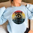 Raccoon Women's Oversized Sweatshirt - Cozy Animal Lover Light Blue