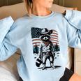 Racoon Cowboy Sweatshirt - Vintage Country Western Style Light Blue