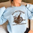 Sarcastic Raccoon Oversized Women's Sweatshirt | Humor for Casual Days Light Blue