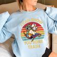 Vintage Raccoon Lover Sweatshirt - Women's Oversized Cozy Wear Light Blue
