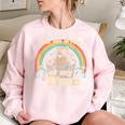 Autistic Raccoon Meme Women's Sweatshirt - Celebrate Neurodiversity Light Pink