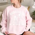 Cowboy Raccoon Oversized Women's Sweatshirt - Quirky Style Light Pink