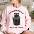 It's Called Trash Can Not Trash Cannot Raccoon Women's Oversized Sweatshirt Light Pink