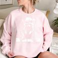 Raccoon Cowboy Western Shirt | Unisex Sweatshirt for Adults & Kids Light Pink