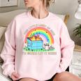Raccoon Dumpster Fire Women's Sweatshirt - Whimsical Fun Design Light Pink