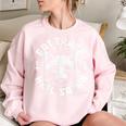 Raccoon Eat Trash Hail Satan Gothic Racoon Women's Oversized Sweatshirt Light Pink