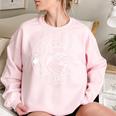 Raccoon Gym Sweatshirt | Oversized Women's Fit | Humorous Workout Wear Light Pink