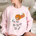 Raccoon Lover Sweatshirt - Oversized Women's Happy Vibes Tee Light Pink