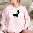 Raccoon Lover Women's Oversized Sweatshirt | Animal Theme for Moms Light Pink