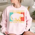 Raccoon For Men Women Raccoon Lover Introvert Women's Oversized Sweatshirt Light Pink