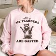 Raccoon Oversized Sweatshirt | Women's Cozy Fun Wear Light Pink