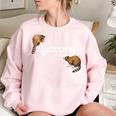 Raccoon Whisperer Oversized Women's Sweatshirt - Cute Raccoon Lover Gift Light Pink