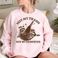 Sarcastic Raccoon Oversized Women's Sweatshirt | Humor for Casual Days Light Pink