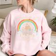 Trash Can Not Trash Can't Raccoon Women's Oversized Sweatshirt Light Pink