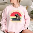 Trash Panda Raccoon Spirit - Women's Oversized Sweatshirt Light Pink