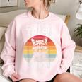 Vintage Retro Save The Trash Pandas Raccoon Women's Oversized Sweatshirt Light Pink