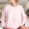 Women's Oversized Sweatshirt - Sarcastic Raccoon Spirit Animal Humor Light Pink