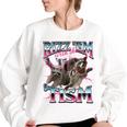Autism Rizz Meme - Women's Oversized Sweatshirt | Fun & Quirky Design White