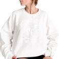 Cowboy Raccoon Oversized Women's Sweatshirt - Quirky Style White