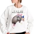 Fairy Godpossum Women's Oversized Sweatshirt – Raccoon Trash Panda Theme White