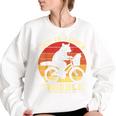 Get In Loser Raccoon Opossum Trash Panda Women's Oversized Sweatshirt White