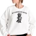 My Flabbers Are Gasted Women's Oversized Sweatshirt - Raccoon Cowboy Fun White