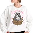 Possum & Raccoon Team Women's Oversized Sweatshirt - Fun, Cozy Wear White