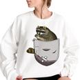 Raccoon Lover Oversized Women's Sweatshirt - Animal Fun Theme White