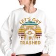 Raccoon Lovers Oversized Sweatshirt - Cute Statement for Animal Fans White
