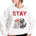 Raccoon For Men Women Raccoon Lover Introvert Women's Oversized Sweatshirt White