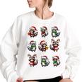 Raccoon Pajama Women's Oversized Sweatshirt - Cozy Christmas Lights Decor White
