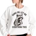Raccoon Sarcastic Women's Oversized Sweatshirt - Playful Comfort White