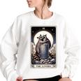 Raccoon Tarot 'The Lovers' Oversized Women's Sweatshirt White