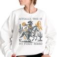 Raccoon Western Country Sweatshirt For Men | Oversized Women's Style White