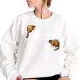 Raccoon Whisperer Oversized Women's Sweatshirt - Cute Raccoon Lover Gift White