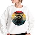 Raccoon Women's Oversized Sweatshirt - Cozy Animal Lover White