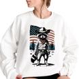 Racoon Cowboy Sweatshirt - Vintage Country Western Style White